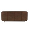 Buffet design bois foncé et métal noir 4 portes | Macabane