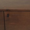 Buffet design bois foncé et métal noir 4 portes | Macabane