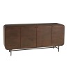 Buffet design bois foncé et métal noir 4 portes | Macabane