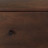 ALIX - Designer sideboard in dark wood and black metal, 1 door and 3 drawers