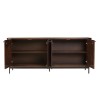 Buffet design bois foncé et métal noir 4 portes - Macabane