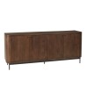 Buffet design bois foncé et métal noir 4 portes - Macabane