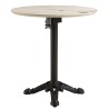 ICARE - Set nr. 1: bistrotafel D70cm opklapbaar van keramiek licht gemarmerd