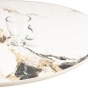 ICARE - Set n. 1: tavolo bistrot D70cm pieghevole in ceramica marmorizzato chiaro