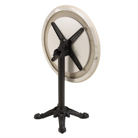 ICARE - Set Nr. 1: Bistrotisch D70cm klappbar aus Keramik hell marmoriert