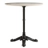 Table bistrot D70cm en céramique marbré clair | Professionnel et particulier
