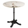 ICARE - Set no. 2: bistro table D70cm in light marbled ceramic