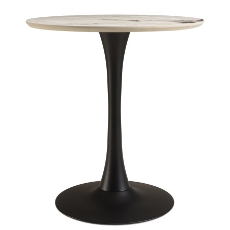 ICARE - Set no. 3: bistro table D70cm in light marbled ceramic