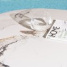 ICARE - Set n. 3: tavolo bistrot D70cm in ceramica marmorizzato chiaro