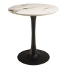 Table bistrot en céramique marbré clair | Professionnel et particulier