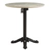 ICARE - Set no. 1: folding bistro table D70cm in green marbled ceramic