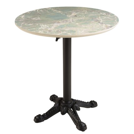 Table bistrot en céramique marbré vert | Meubles Macabane