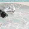 ICARE - Set no. 3: bistro table D70cm in green marbled ceramic