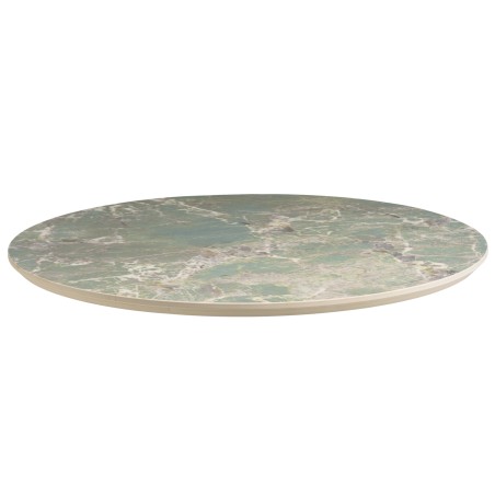 ICARE - Set no. 3: bistro table D70cm in green marbled ceramic