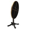 ICARE - Set Nr. 1: Bistrotisch D70cm klappbar aus Keramik schwarz marmoriert