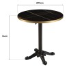 ICARE - Set nr. 1: bistrotafel D70cm opklapbaar van keramiek zwart gemarmerd