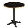 ICARE - Set n. 1: tavolo bistrot D70cm pieghevole in ceramica marmorizzato nero
