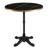 Table bistrot en céramique marbré noir | Meubles Macabane