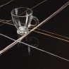 ICARE - Set no. 2: bistro table D70cm in black marbled ceramic