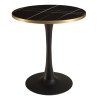 ICARE - Set Nr. 3: Bistrotisch D70cm aus Keramik schwarz marmoriert