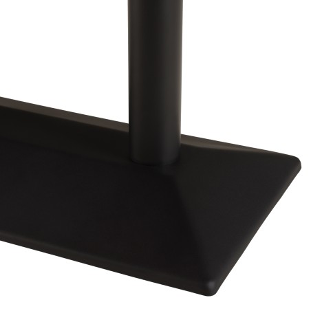 ICARE - Set nr. 1: bistrotafel rechthoekig 120x70cm van keramiek zwart gemarmerd
