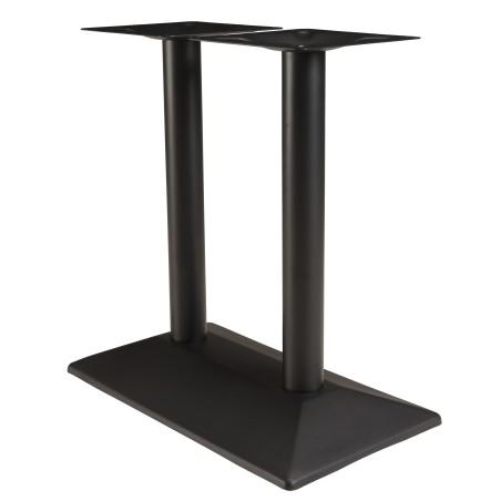 Table bistrot rectangulaire en céramique marbré noir | Macabane