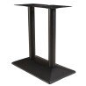 ICARE - Set Nr. 1: Bistrotisch rechteckig 120x70cm aus Keramik schwarz marmoriert