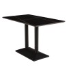 ICARE - Set Nr. 1: Bistrotisch rechteckig 120x70cm aus Keramik schwarz marmoriert