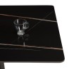 ICARE - Set Nr. 1: Bistrotisch rechteckig 120x70cm aus Keramik schwarz marmoriert