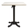 ICARE - Set nr. 1: bistrotafel 70x70cm opklapbaar van keramiek wit gemarmerd
