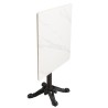 ICARE - Set n. 1: tavolo bistrot 70x70cm pieghevole in ceramica marmorizzato bianco