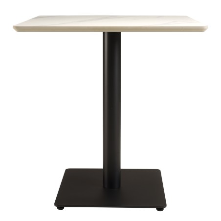 ICARE - Set nr. 2: bistrotafel 70x70cm van keramiek wit gemarmerd