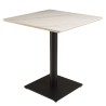 ICARE - Conjunto n.º 2: mesa bistró 70x70cm de cerámica marmoleado blanco