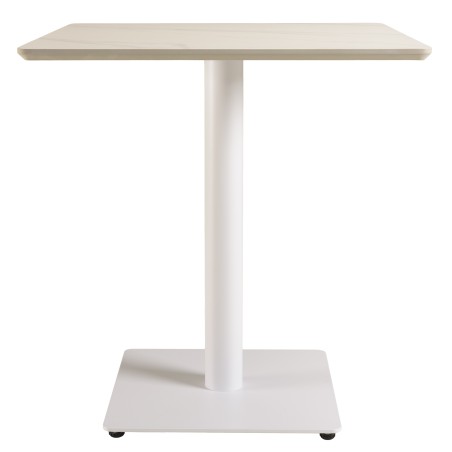 ICARE - Set no. 3: bistro table 70x70cm in white marbled ceramic