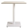 ICARE - Set nr. 3: bistrotafel 70x70cm van keramiek wit gemarmerd