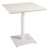 ICARE - Set no. 3: bistro table 70x70cm in white marbled ceramic
