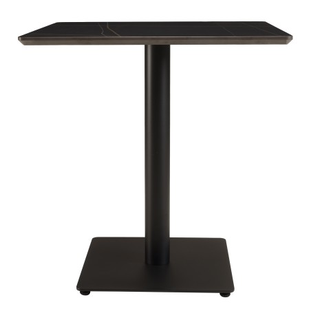 ICARE - Set Nr. 2: Bistrotisch 70x70cm aus Keramik schwarz marmoriert