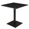 ICARE - Conjunto n.º 2: mesa bistró 70x70cm de cerámica marmoleado negro