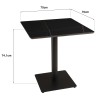 ICARE - Set no. 2: bistro table 70x70cm in black marbled ceramic