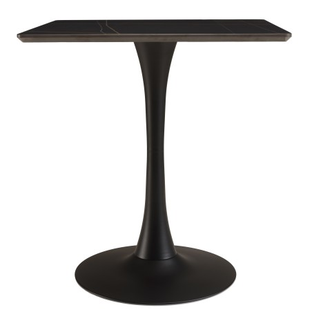ICARE - Set no. 3: bistro table 70x70cm in black marbled ceramic