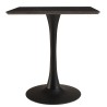 ICARE - Set no. 3: bistro table 70x70cm in black marbled ceramic