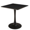 ICARE - Conjunto n.º 3: mesa bistró 70x70cm de cerámica marmoleado negro