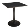 ICARE - Set n. 3: tavolo bistrot 70x70cm in ceramica marmorizzato nero