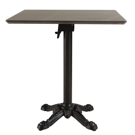 ICARE - Set nr. 1: bistrotafel 70x70cm opklapbaar van keramiek zwart gemarmerd