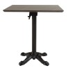 ICARE - Set Nr. 1: Bistrotisch 70x70cm klappbar aus Keramik schwarz marmoriert