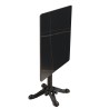 Table bistrot 70x70cm pliable en céramique marbré noir | Macabane