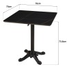 Table bistrot 70x70cm pliable en céramique marbré noir | Macabane