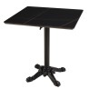 ICARE - Set Nr. 1: Bistrotisch 70x70cm klappbar aus Keramik schwarz marmoriert