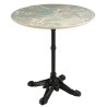 ICARE - Set n. 2: tavolo bistrot D70cm in ceramica marmorizzato verde