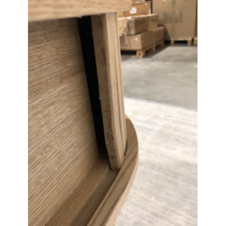 Console ovale 80x30cm en bois couleur naturelle | Macabane